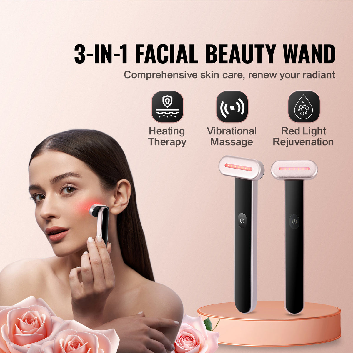 7-Color LED Red Light Therapy Wand