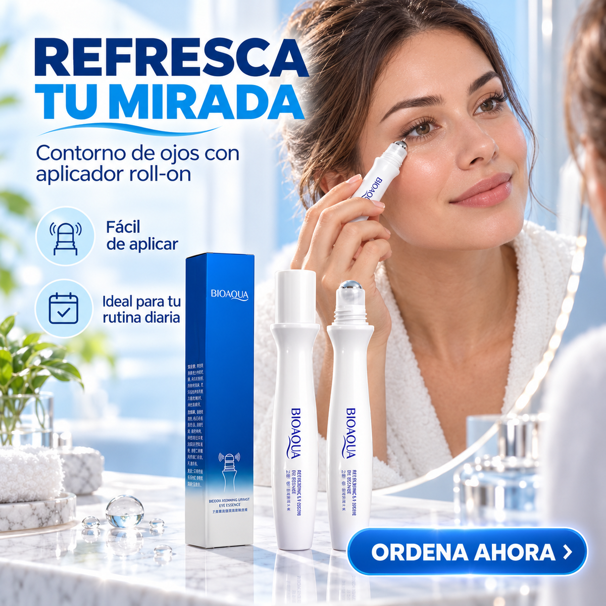 Contorno Ojos Roll On Bioaqua Acido x2 unidades