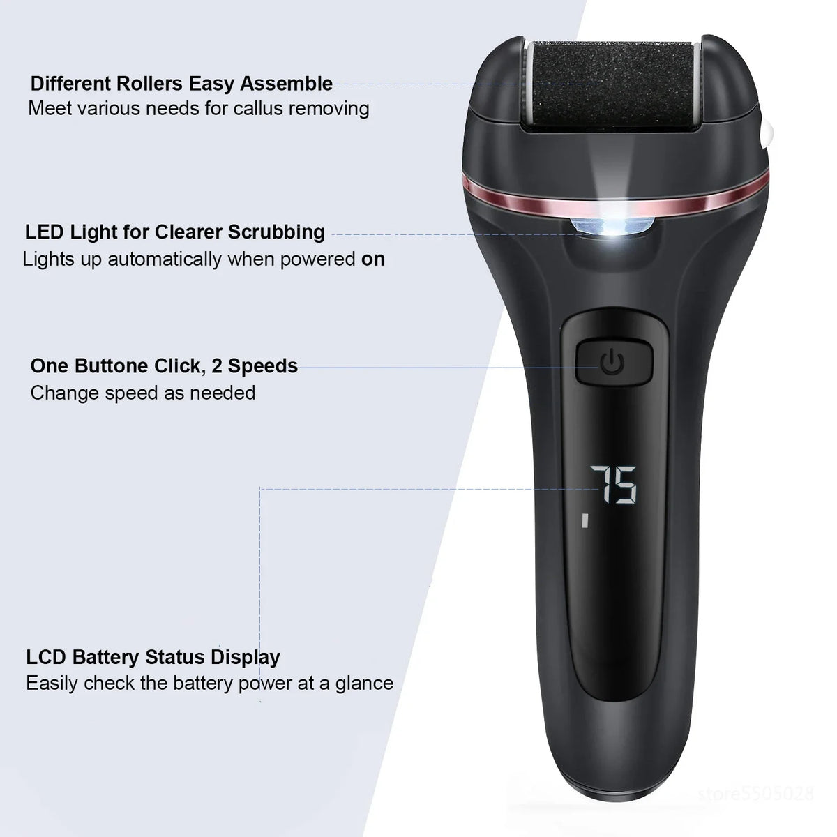 Rechargeable Heel Crack Foot Grinder - view 4