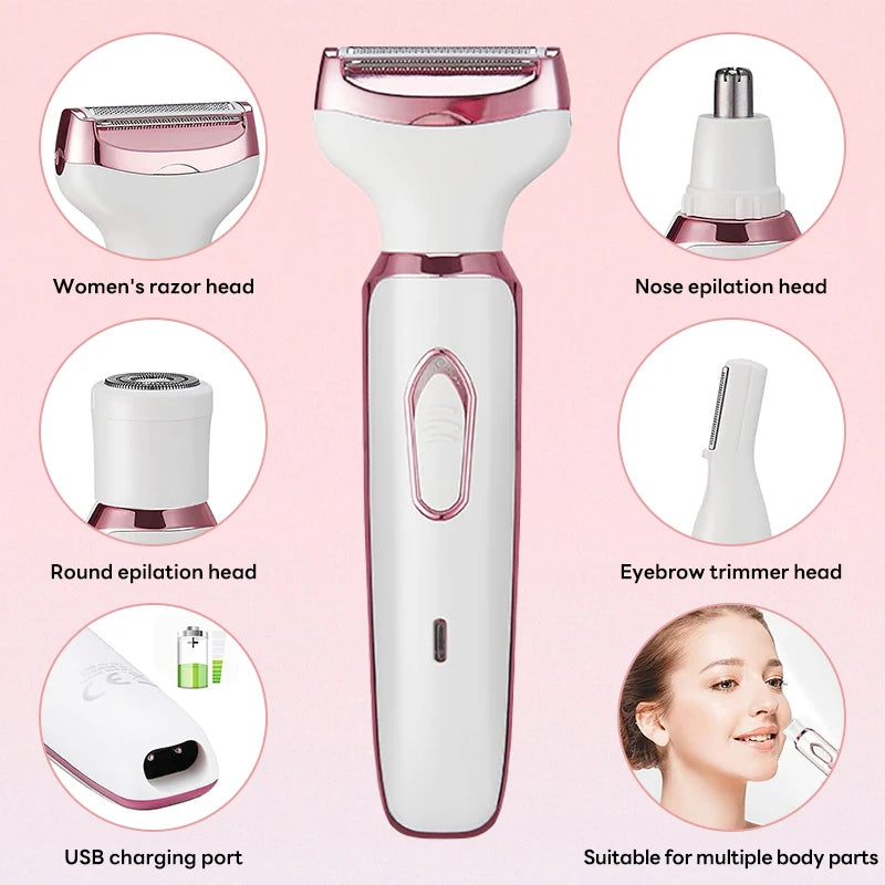 4-in-1 Painless Epilator and Trimmer Kit - view 2