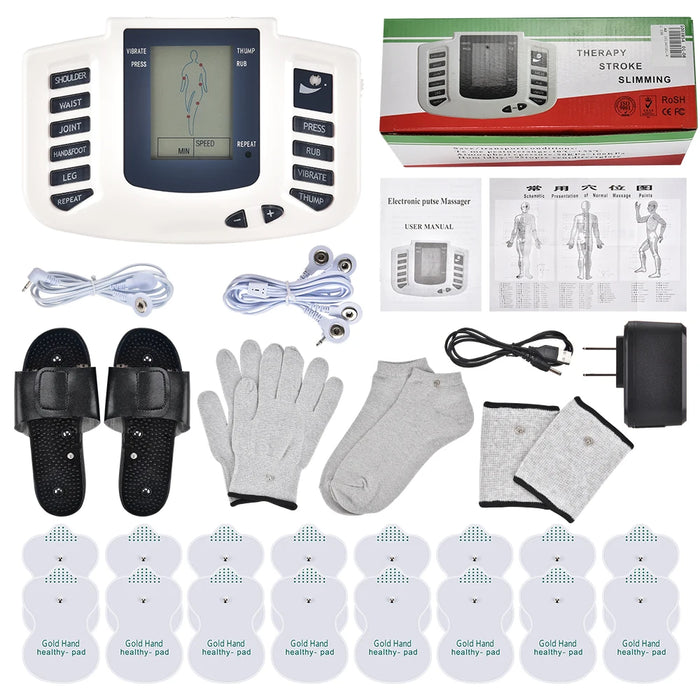 EMS TENS Unit with 16 Electrode Pads