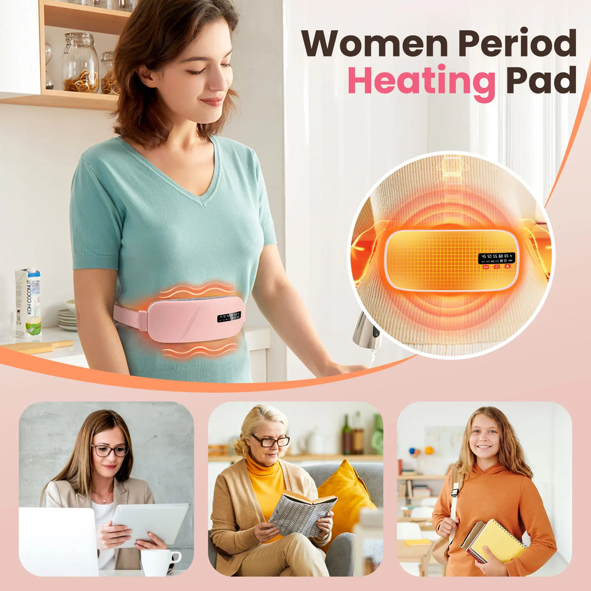 Heated Menstrual Cramp Relief Belt - view 2