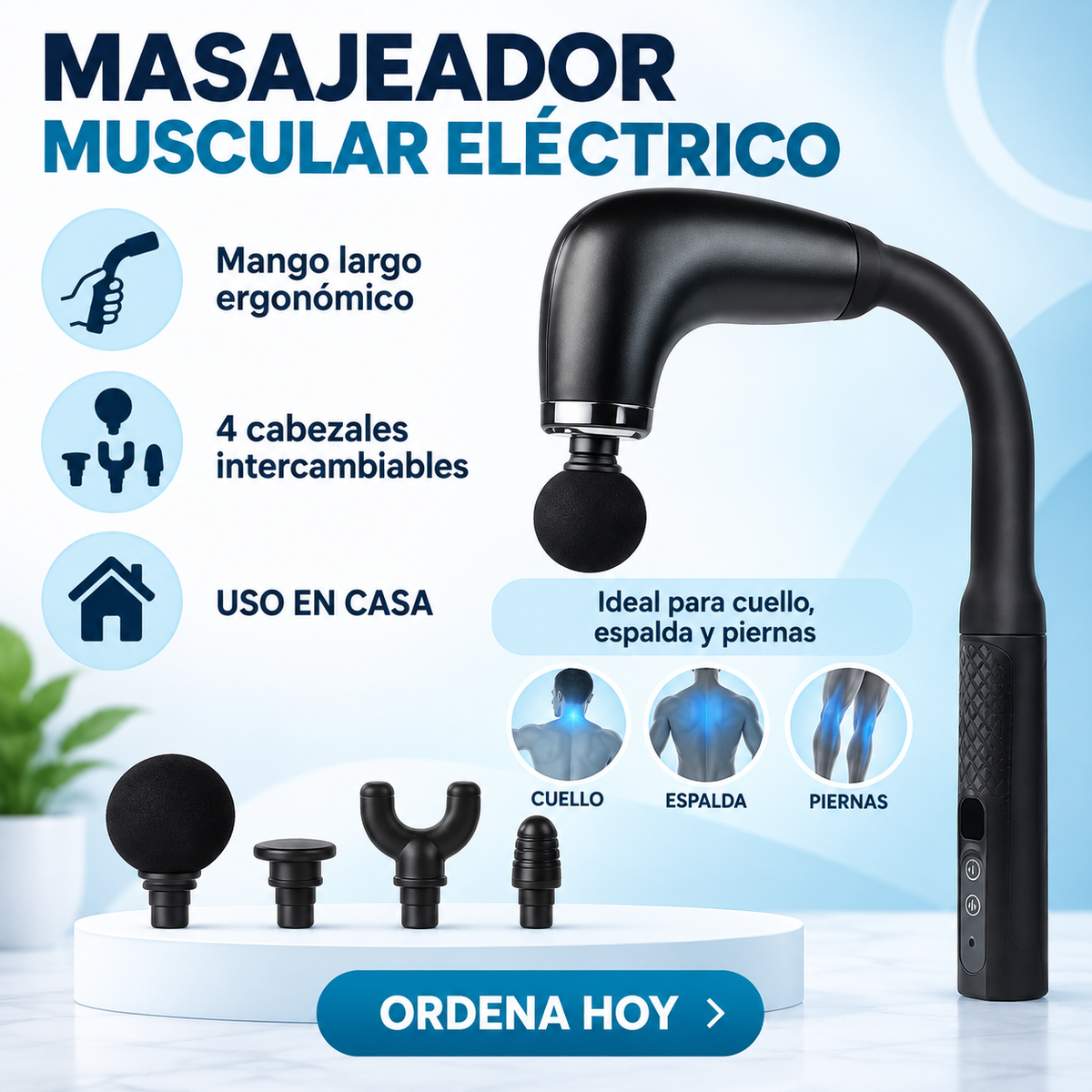 Masajeador Muscular Eléctrico con Mango