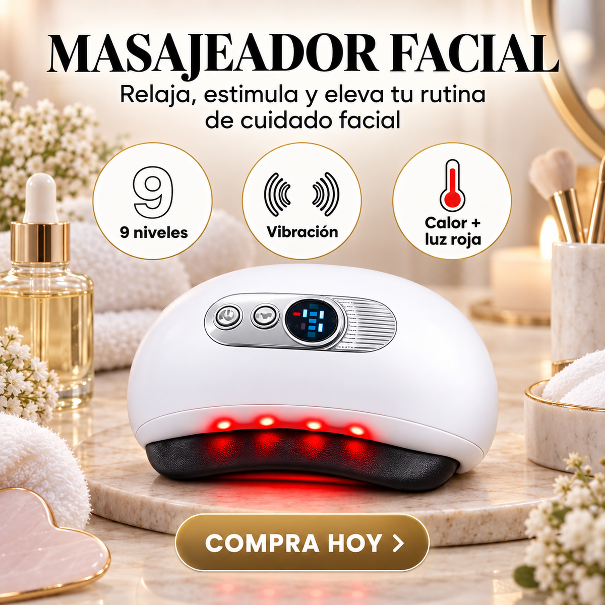 Masajeador Facial Terapia Calor Y Frio